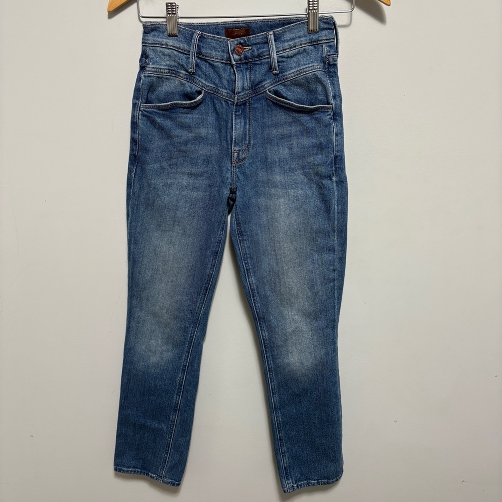 Mother Jeans Womens 24 24x26 Blue The Dazzler Yoke Front Ankle Wander Lust Denim